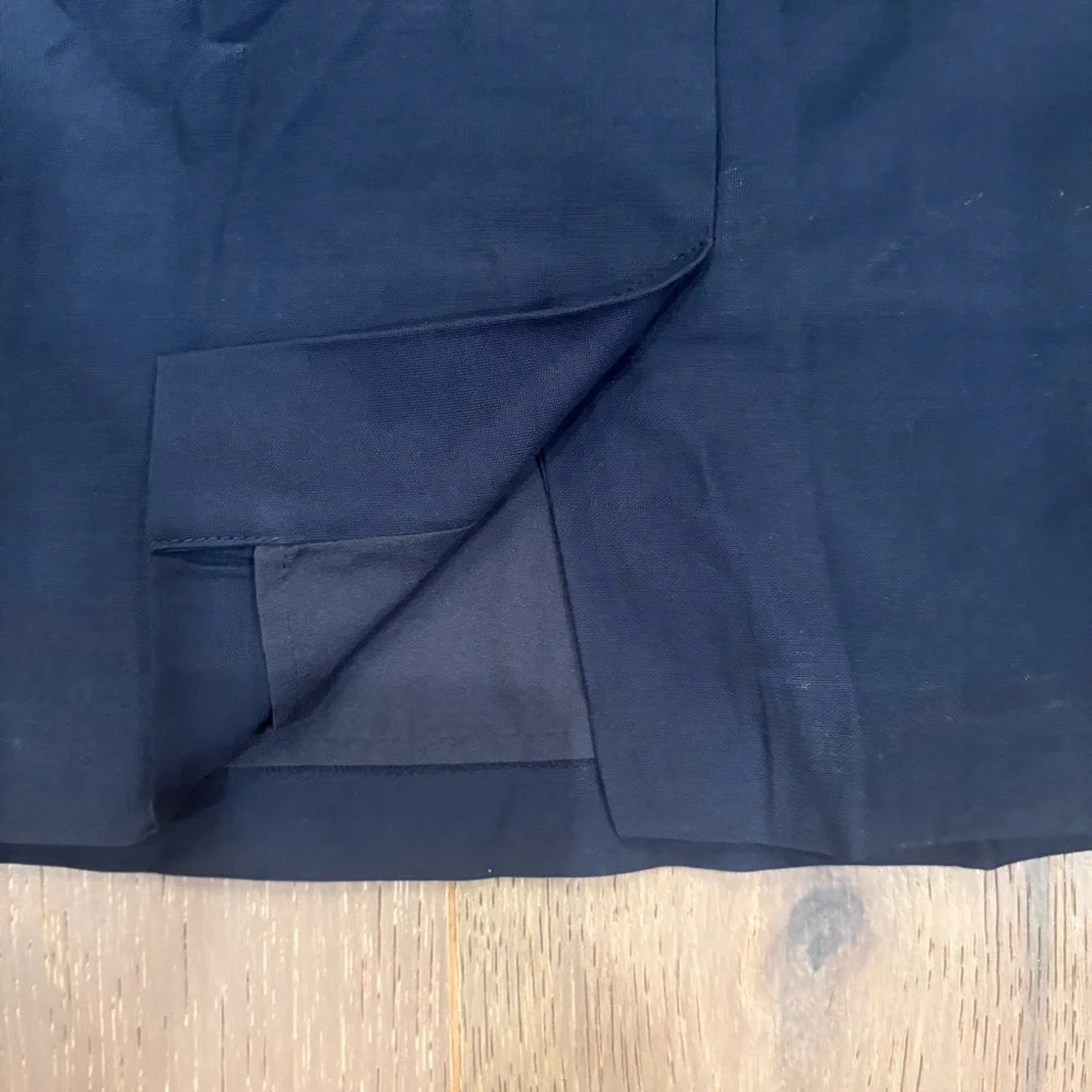 Ann Taylor Factory Navy Skirt size 10 w/ Buttons Rayon EUC